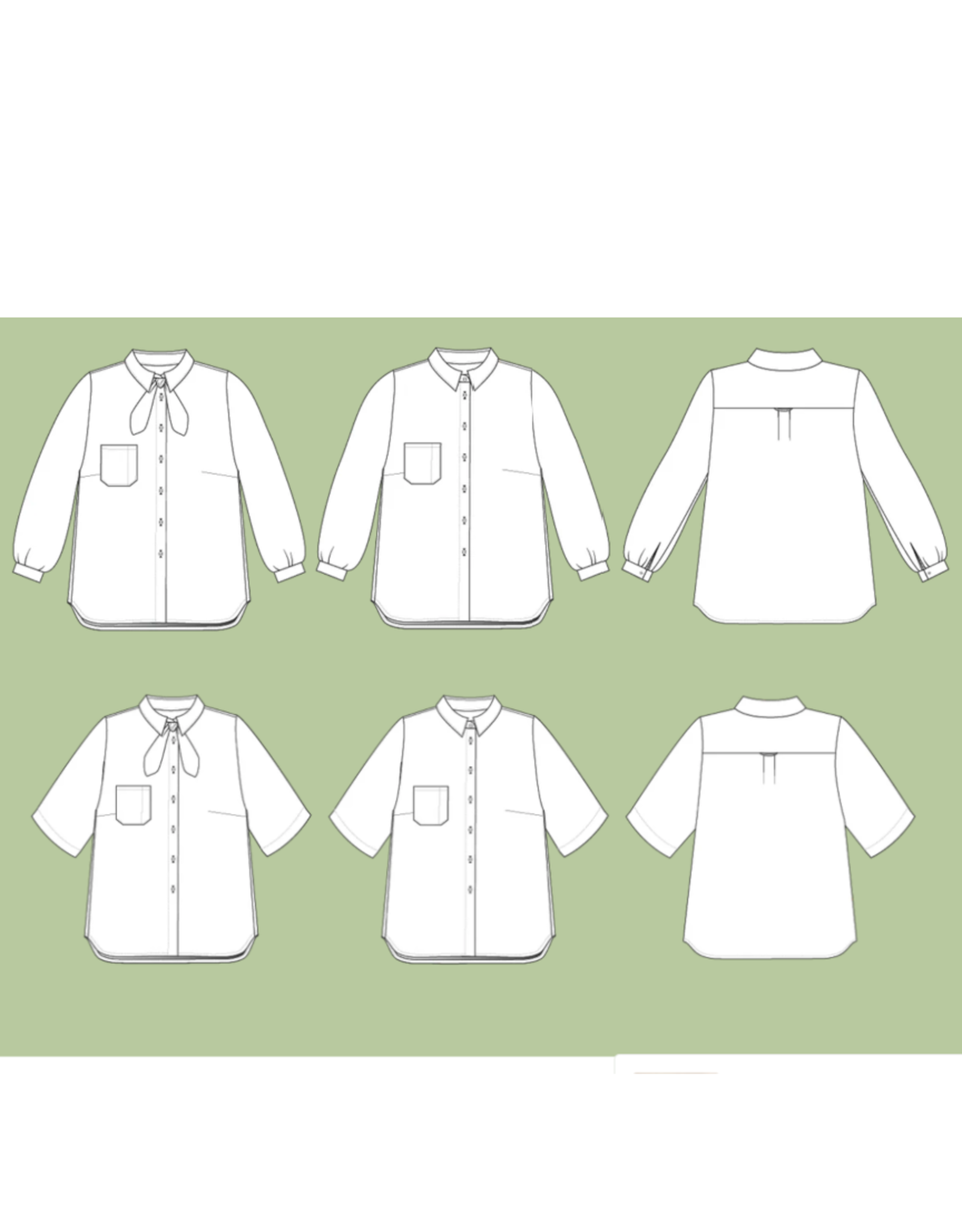 Friday Pattern Company The Butano Button Up Shirt Pattern
