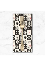 PD's P&B Collection Story Time, Mini Squares in Black, Dinner Napkin