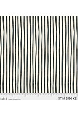 P & B Textiles Story Time, Painted Stripe in Black,  Fabric Half-Yards