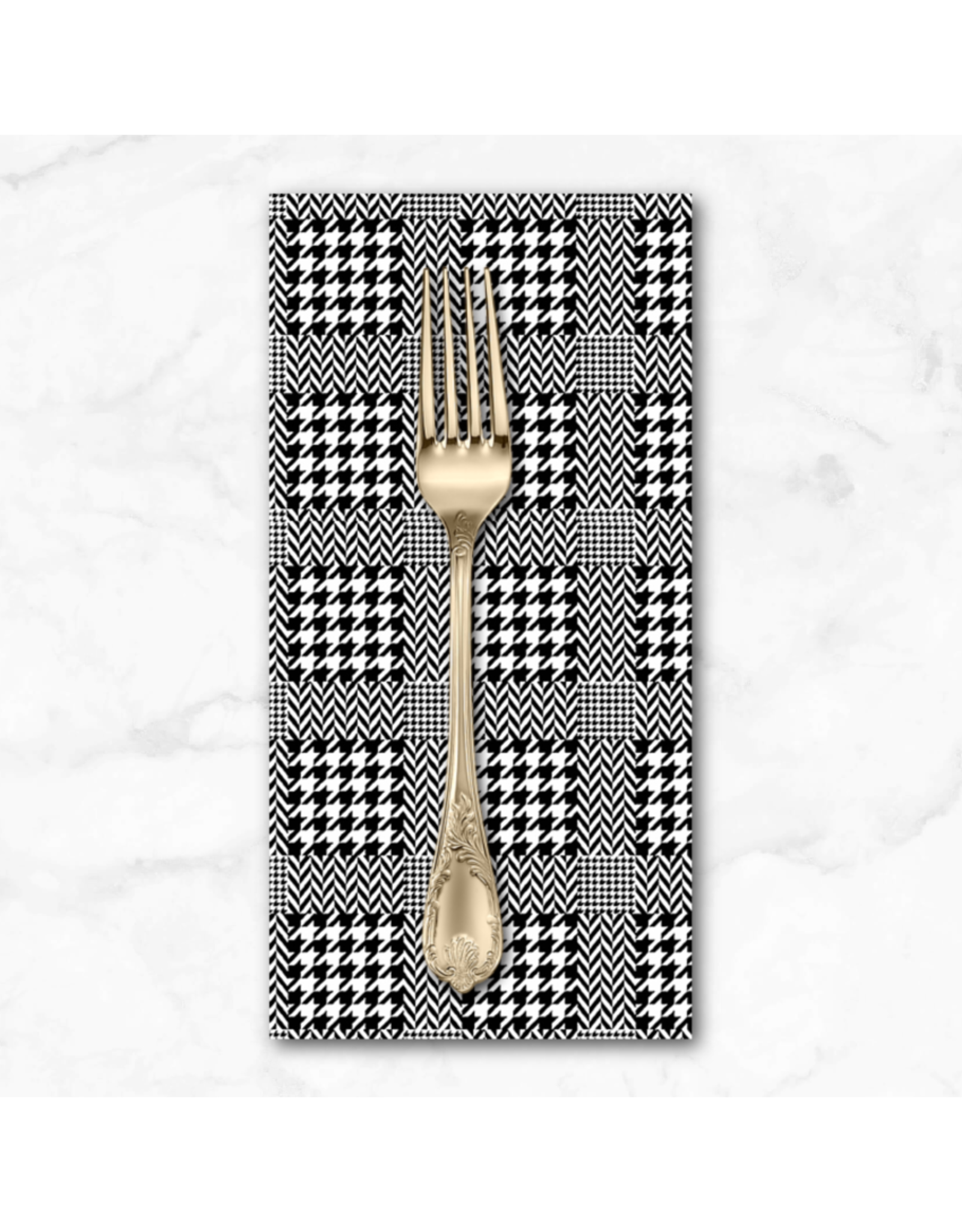 PD's Libs Elliott Collection Iconic, Check in Leather, Dinner Napkin