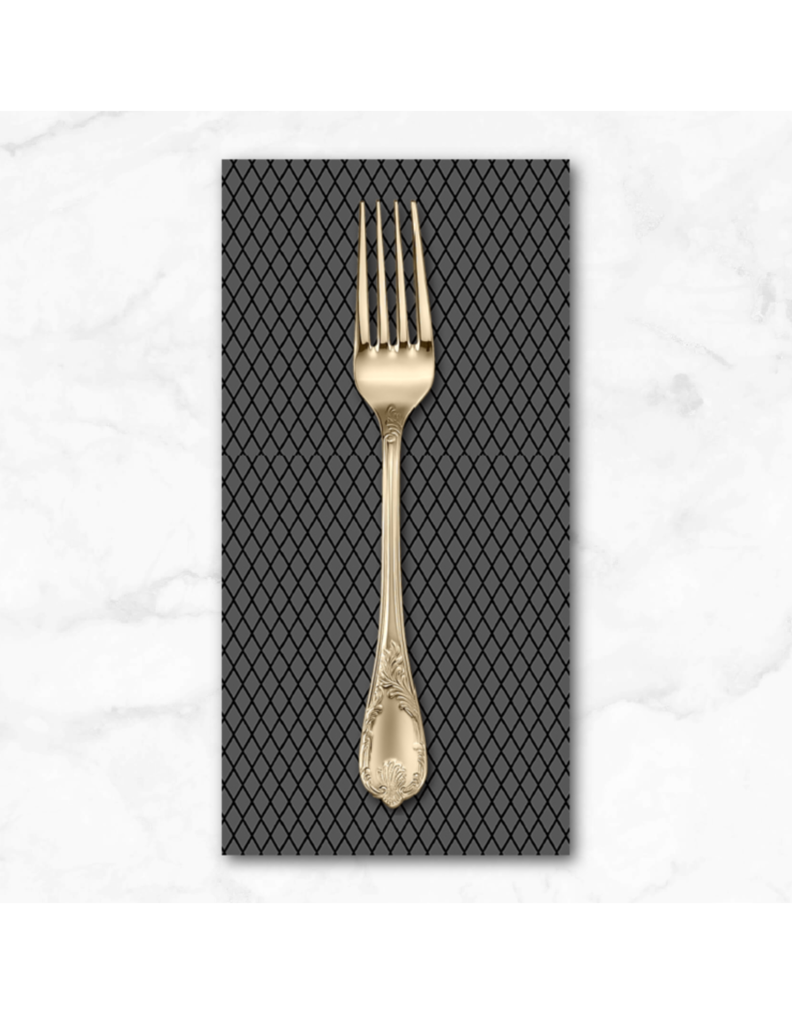 PD's Libs Elliott Collection Iconic, Fishnet in Ash, Dinner Napkin