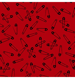 Libs Elliott Iconic, Pins in Brick, Fabric Half-Yards