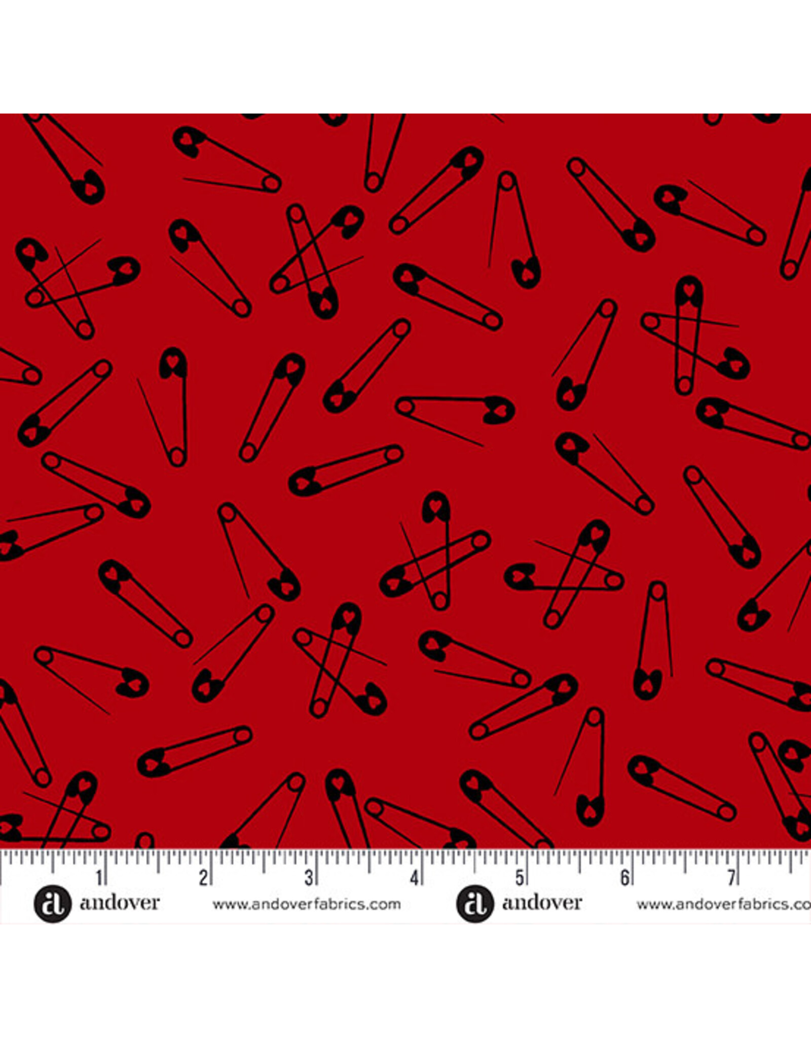 Libs Elliott Iconic, Pins in Brick, Fabric Half-Yards