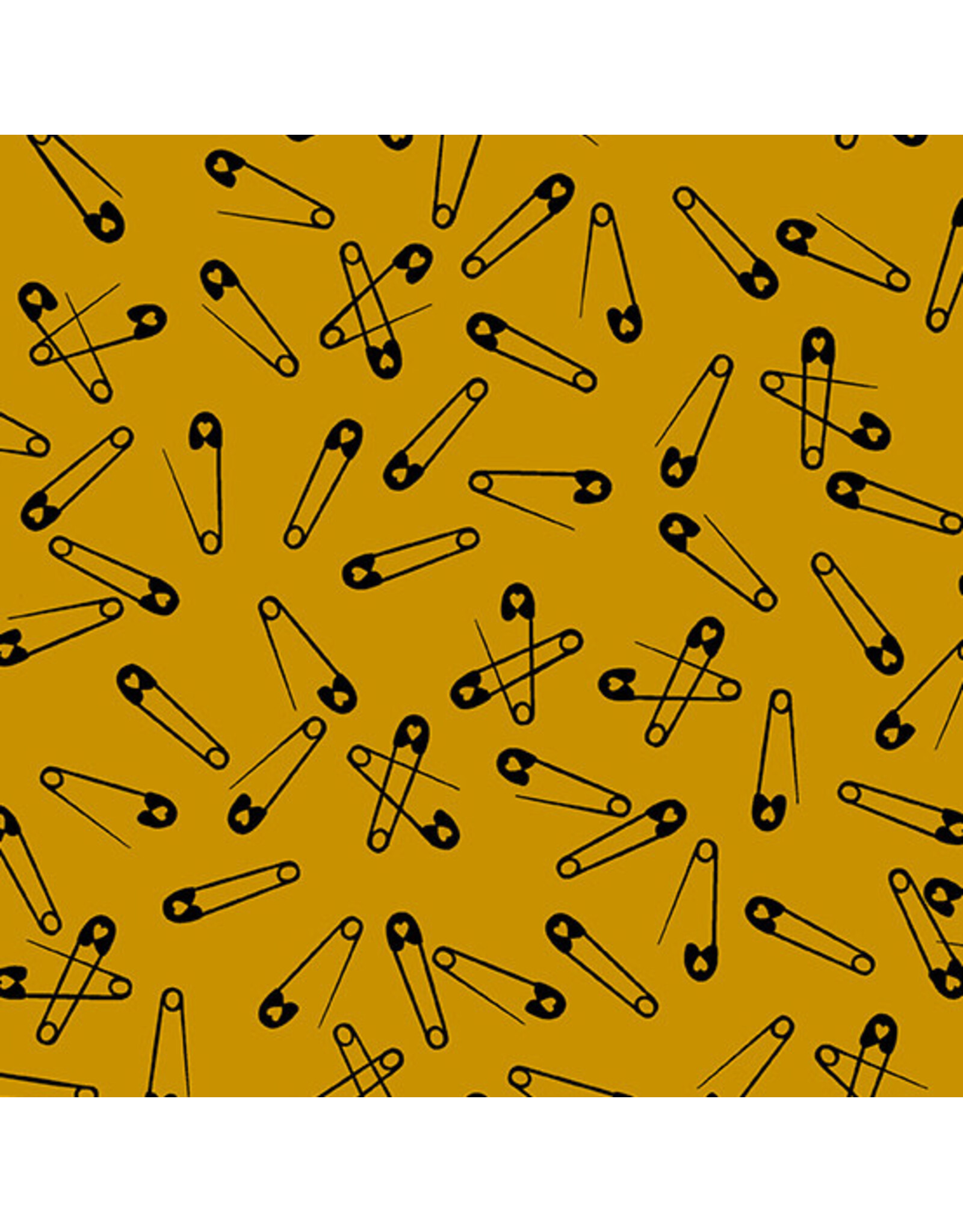 Libs Elliott Iconic, Pins in Gold, Fabric Half-Yards