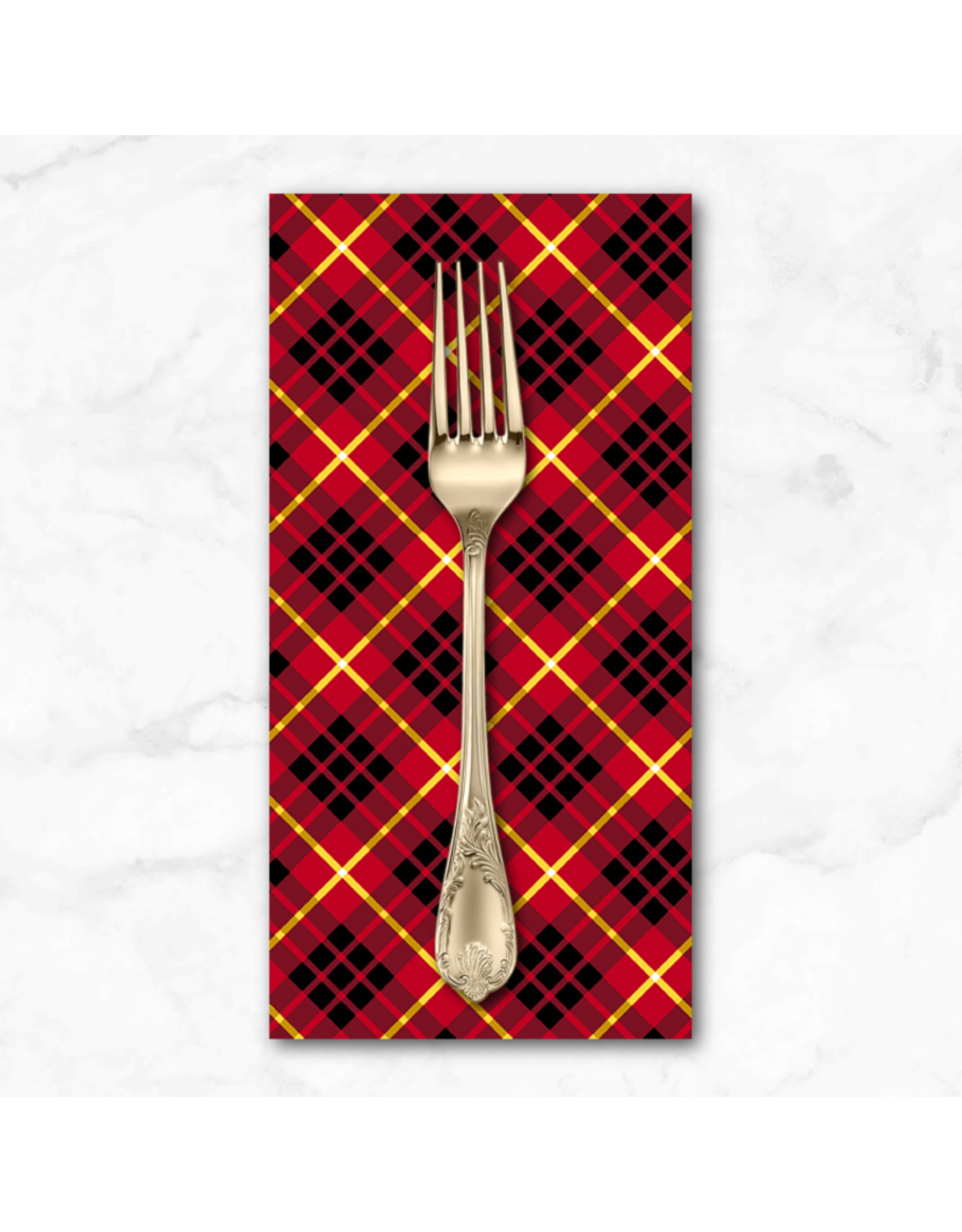 PD's Libs Elliott Collection Iconic, Tartan in Brick, Dinner Napkin