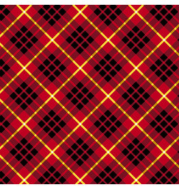 Libs Elliott Iconic, Tartan in Brick, Fabric Half-Yards