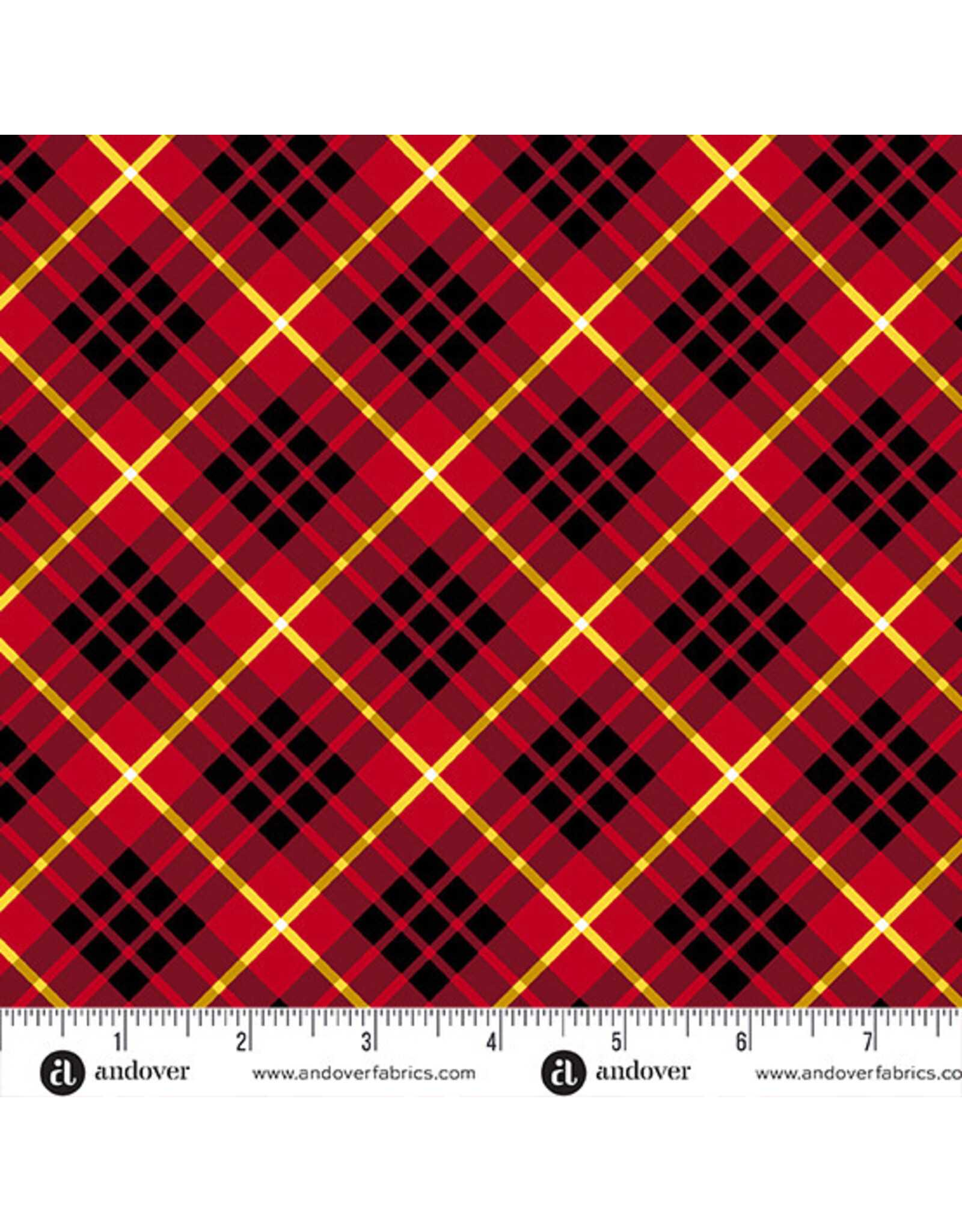 Libs Elliott Iconic, Tartan in Brick, Fabric Half-Yards