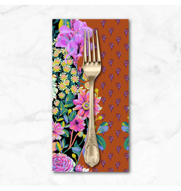 PD's Anna Maria Collection Good Gracious, Beata's Garden in Rust, Dinner Napkin