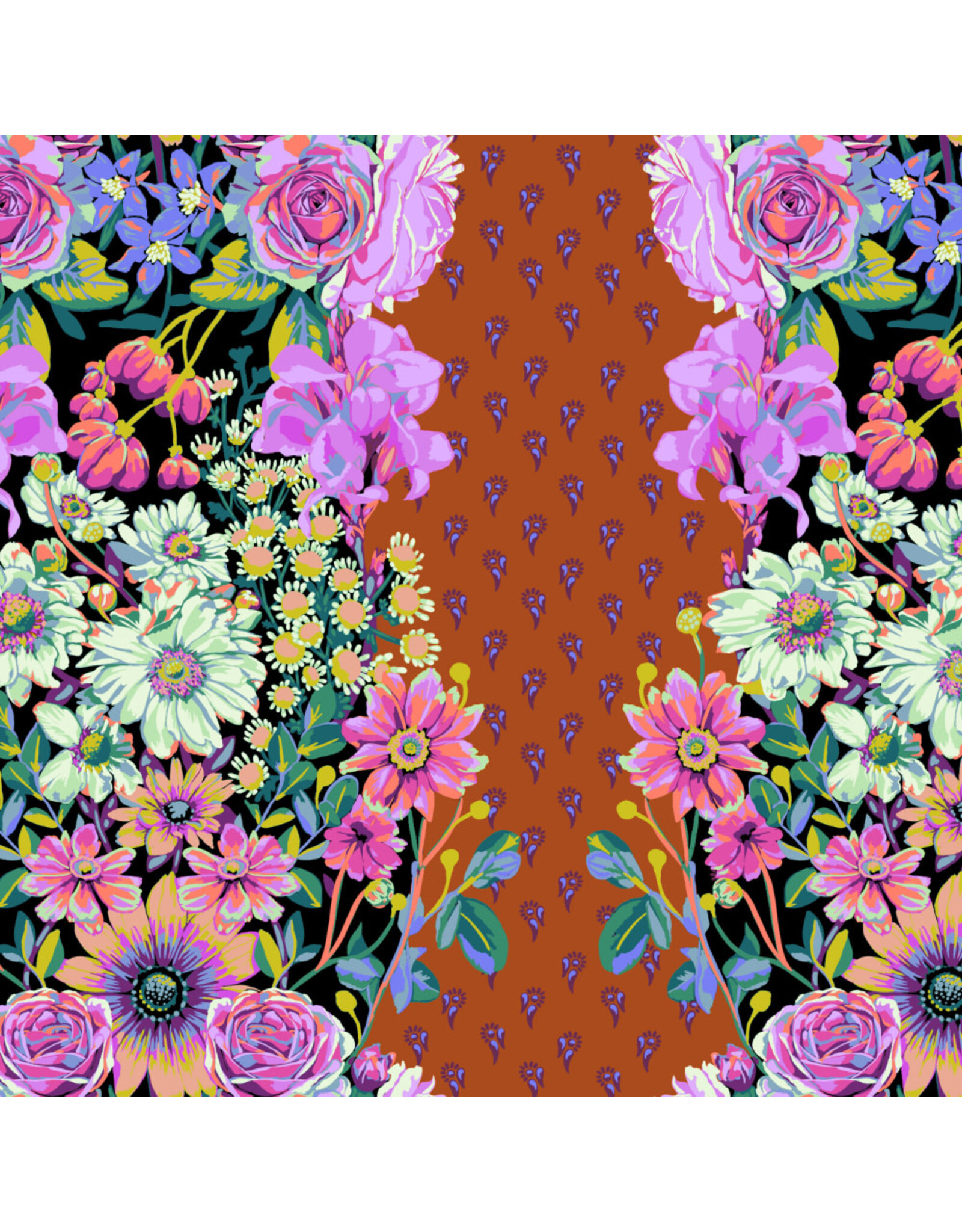 Anna Maria Good Gracious, Beata's Garden in Rust, Fabric Half-Yards