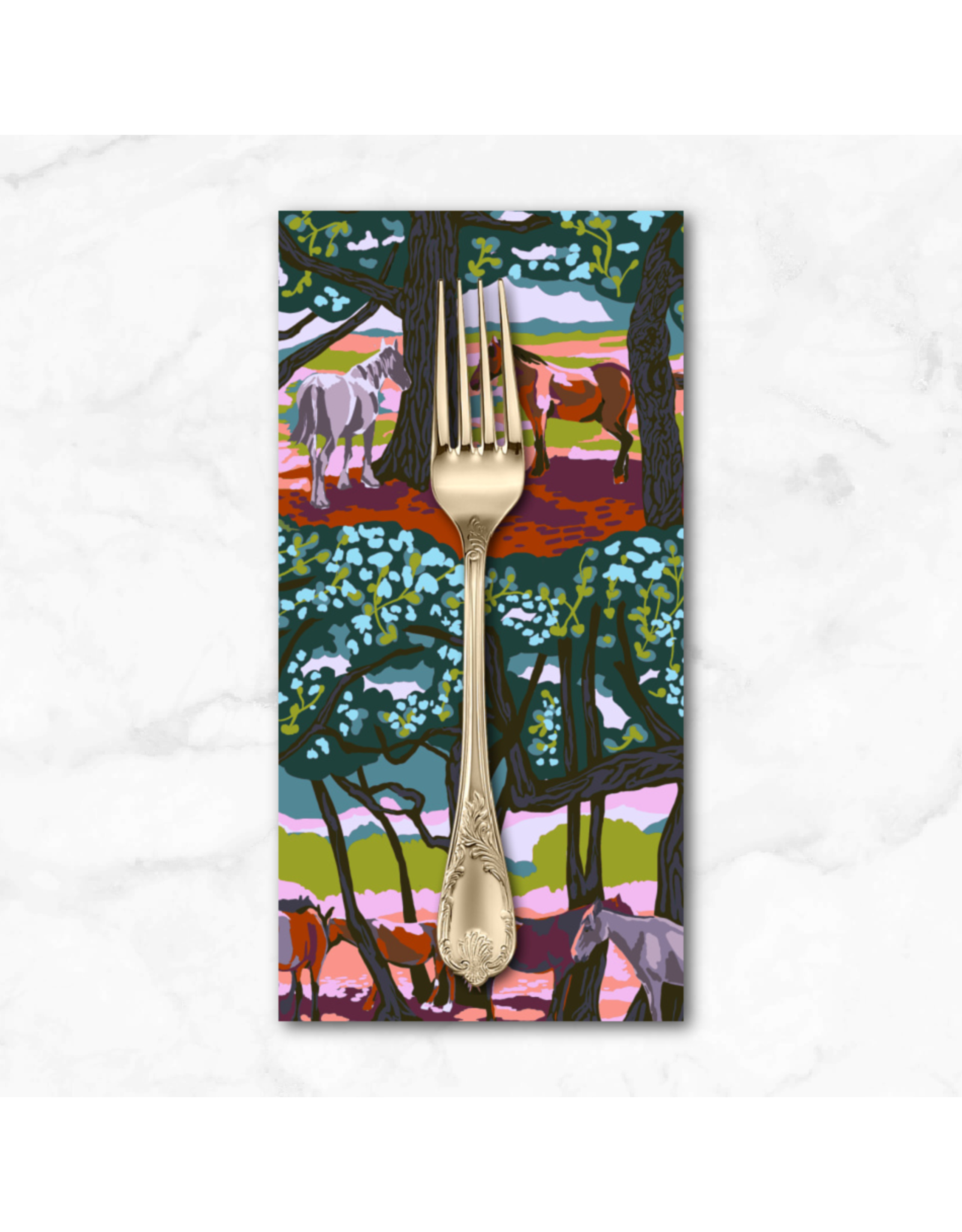 PD's Anna Maria Collection Good Gracious, New Forest in Dappled, Dinner Napkin