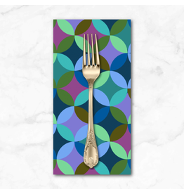 PD's Anna Maria Collection Love Always AM, Cathedral Multi in Blue, Dinner Napkin