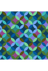 Anna Maria Love Always AM, Cathedral Multi in Blue, Fabric Half-Yards