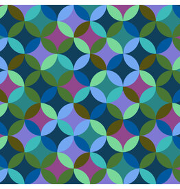 Anna Maria Love Always AM, Cathedral Multi in Blue, Fabric Half-Yards