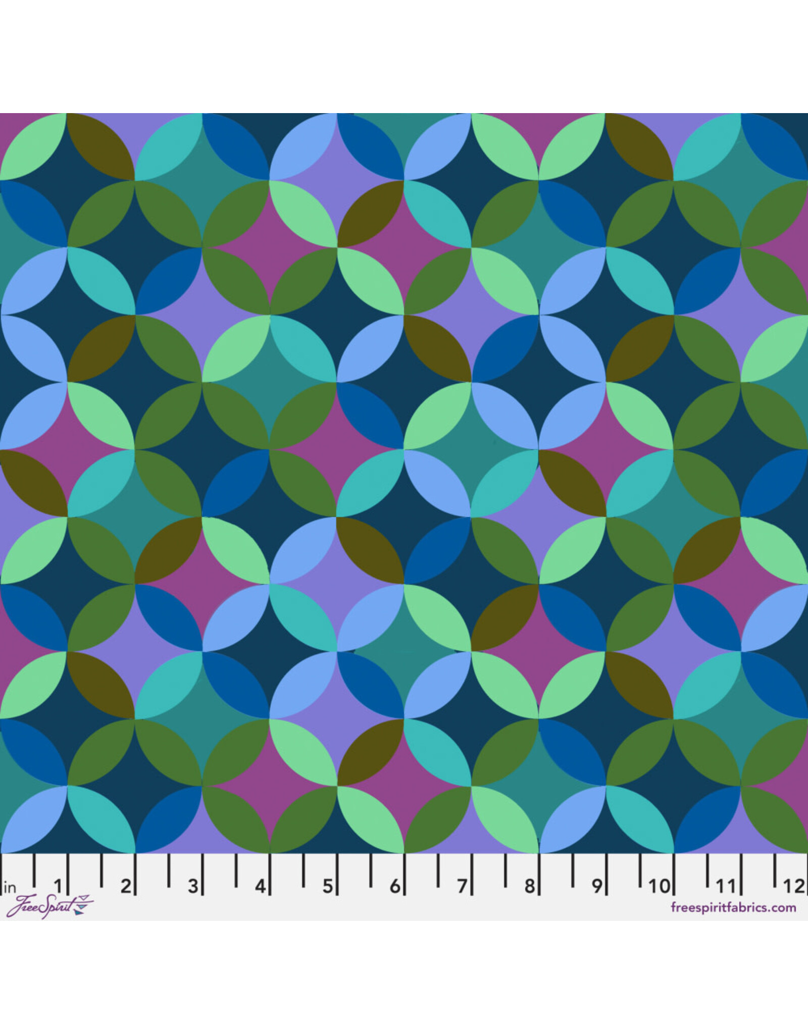 Anna Maria Love Always AM, Cathedral Multi in Blue, Fabric Half-Yards