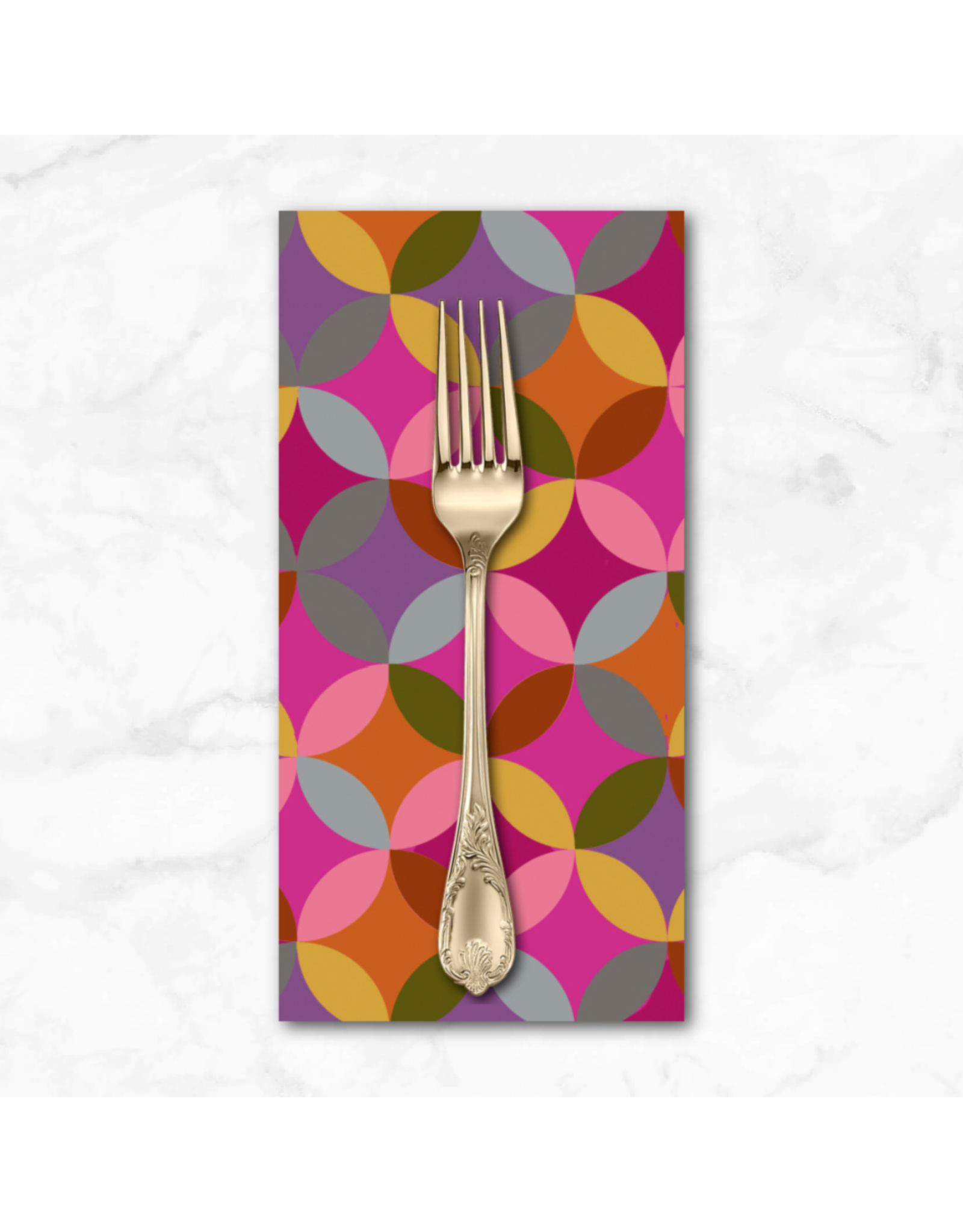 PD's Anna Maria Collection Love Always AM, Cathedral Multi in Pink, Dinner Napkin