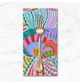 PD's Anna Maria Collection Our Fair Home, Compromise in Aqua, Dinner Napkin