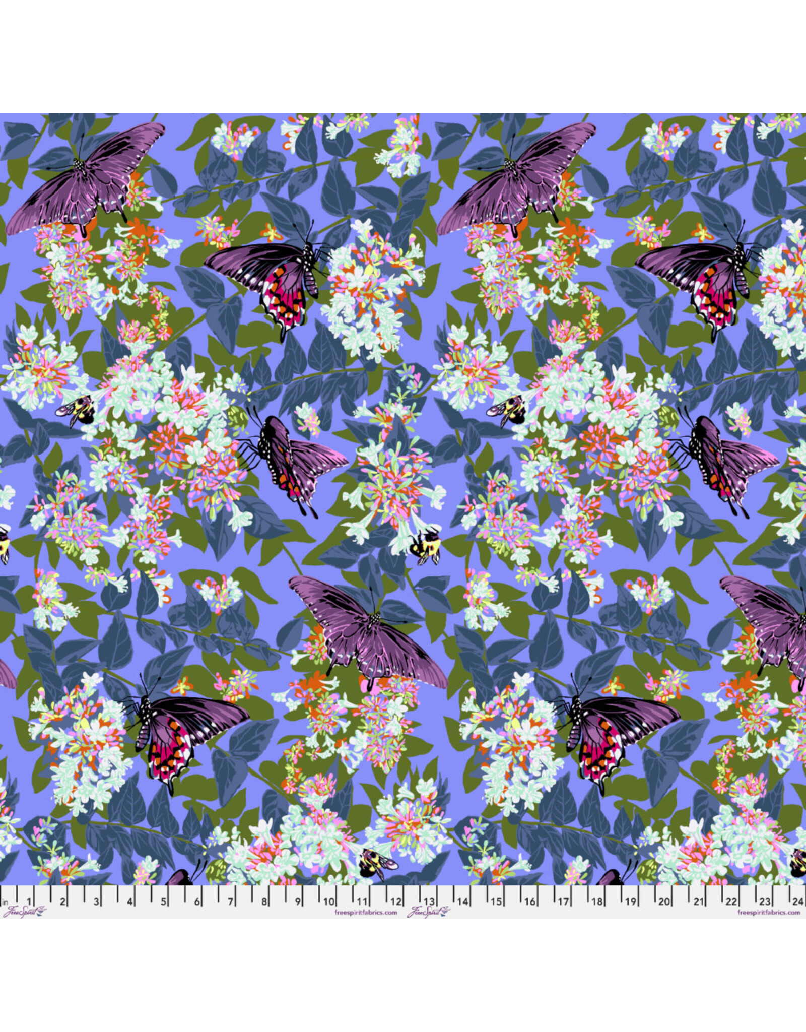 Anna Maria Our Fair Home, Neighborly in Periwinkle, Fabric Half-Yards