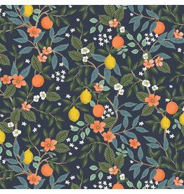 Rifle Paper Co. Bramble, Citrus Grove in Navy, Fabric Half-Yards