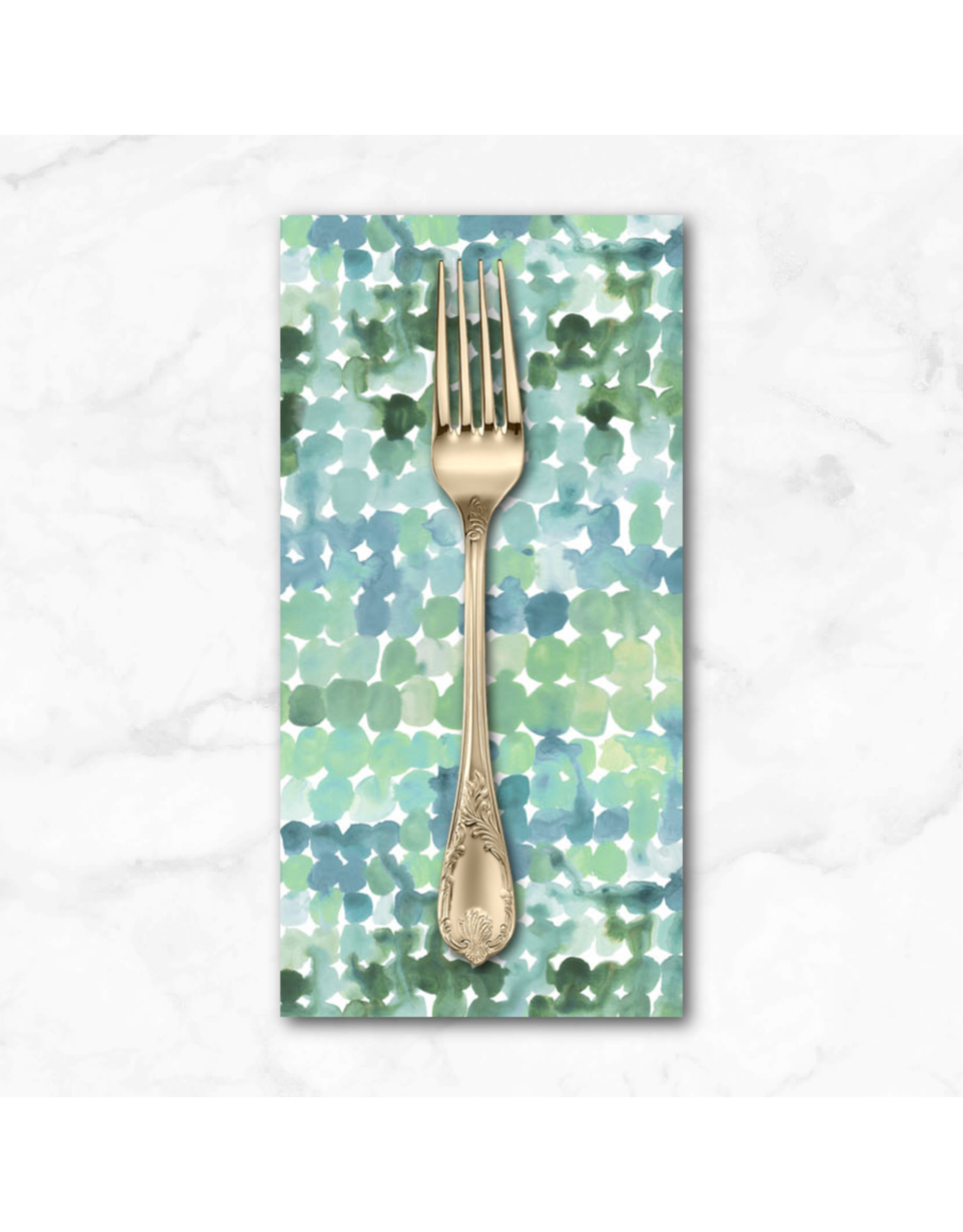 PD's Boccaccini Meadows Collection Field Trip, Dotty in Green Multi, Dinner Napkin