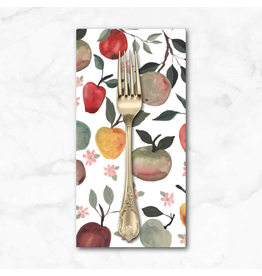 PD's Boccaccini Meadows Collection Field Trip, Apples in White Multi, Dinner Napkin