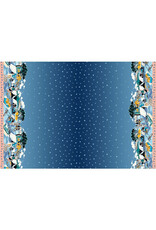 Michael Miller Retro Road Trip, Road Trip Border in Dusk, Fabric Half-Yards