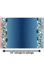 Michael Miller Retro Road Trip, Road Trip Border in Dusk, Fabric Half-Yards
