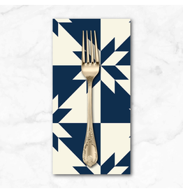 PD's Windham Collection Perfect Points, Hunter's Star in Indigo, Dinner Napkin