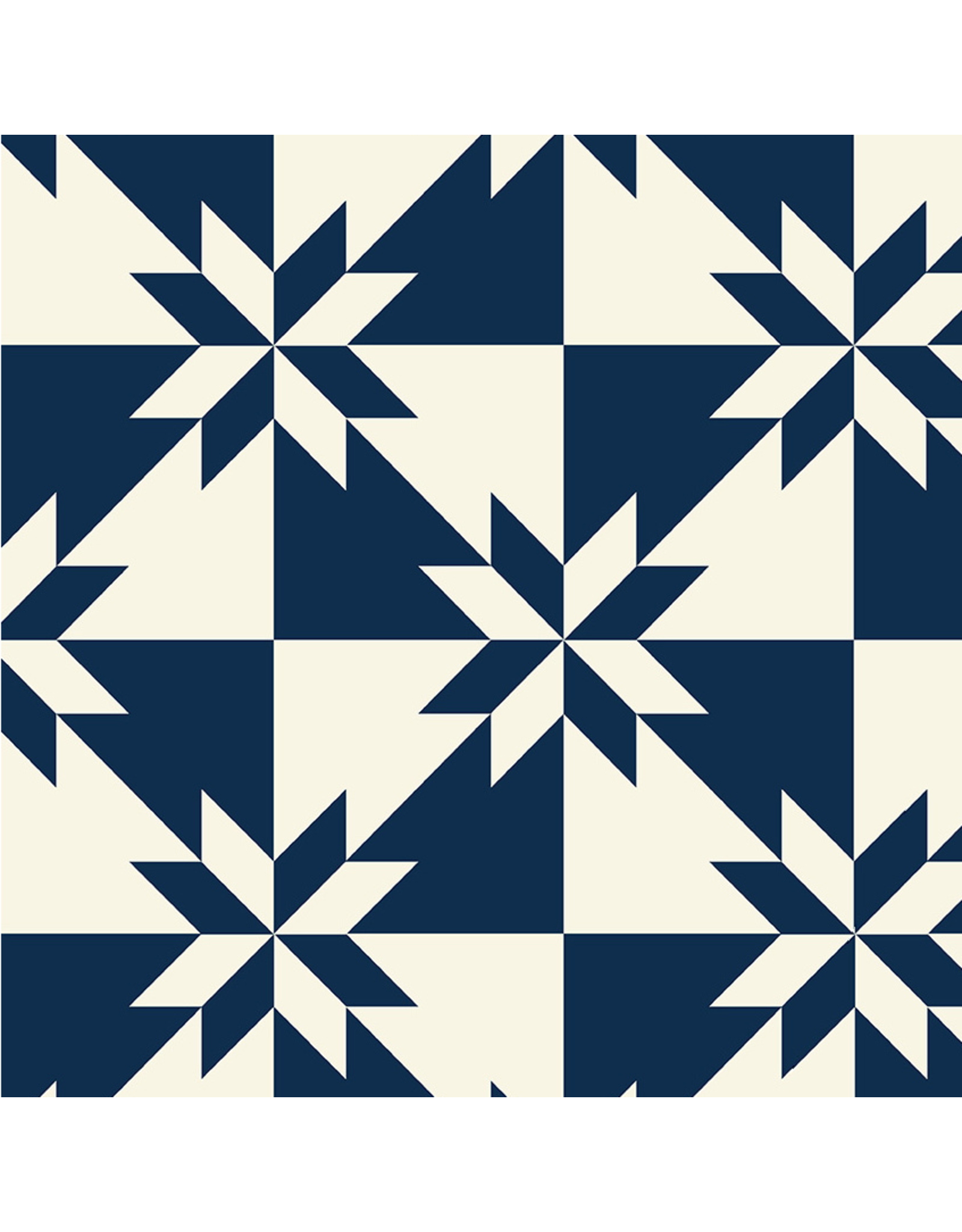 Windham Fabrics Perfect Points, Hunter's Star in Indigo, Fabric Half-Yards