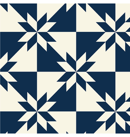 Windham Fabrics Perfect Points, Hunter's Star in Indigo, Fabric Half-Yards