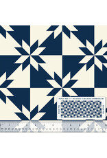 Windham Fabrics Perfect Points, Hunter's Star in Indigo, Fabric Half-Yards
