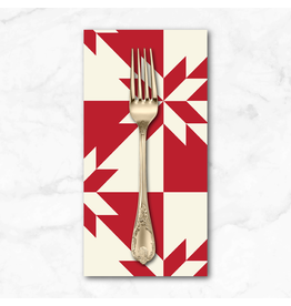 PD's Windham Collection Perfect Points, Hunter's Star in Red, Dinner Napkin