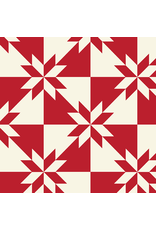 Windham Fabrics Perfect Points, Hunter's Star in Red, Fabric Half-Yards