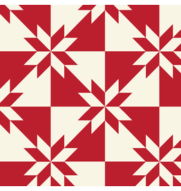 Windham Fabrics Perfect Points, Hunter's Star in Red, Fabric Half-Yards