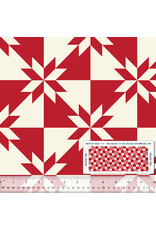 Windham Fabrics Perfect Points, Hunter's Star in Red, Fabric Half-Yards