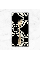 PD's Windham Collection Perfect Points, Pickle Dish in Black and White, Dinner Napkin