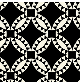 Windham Fabrics Perfect Points, Pickle Dish in Black and White, Fabric Half-Yards