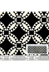 Windham Fabrics Perfect Points, Pickle Dish in Black and White, Fabric Half-Yards