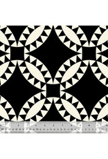 Windham Fabrics Perfect Points, Pickle Dish in Black and White, Fabric Half-Yards