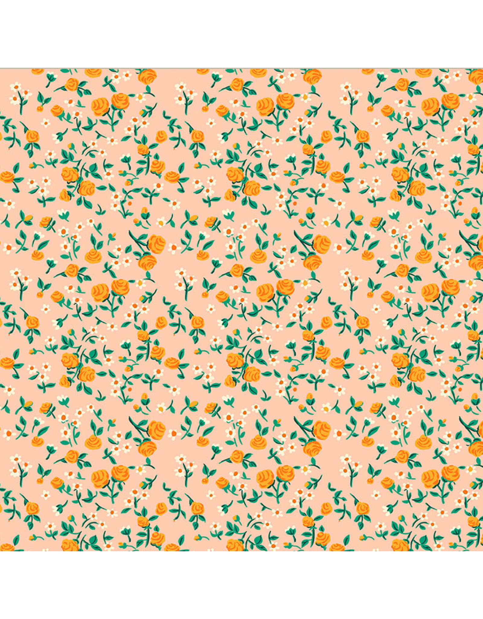 Heather Ross Heather Ross By Hand, Mousy Floral in Blush, Fabric Half-Yards