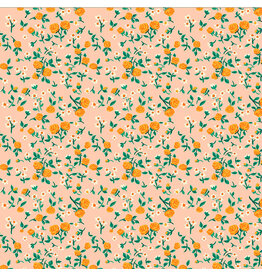 Heather Ross Heather Ross By Hand, Mousy Floral in Blush, Fabric Half-Yards