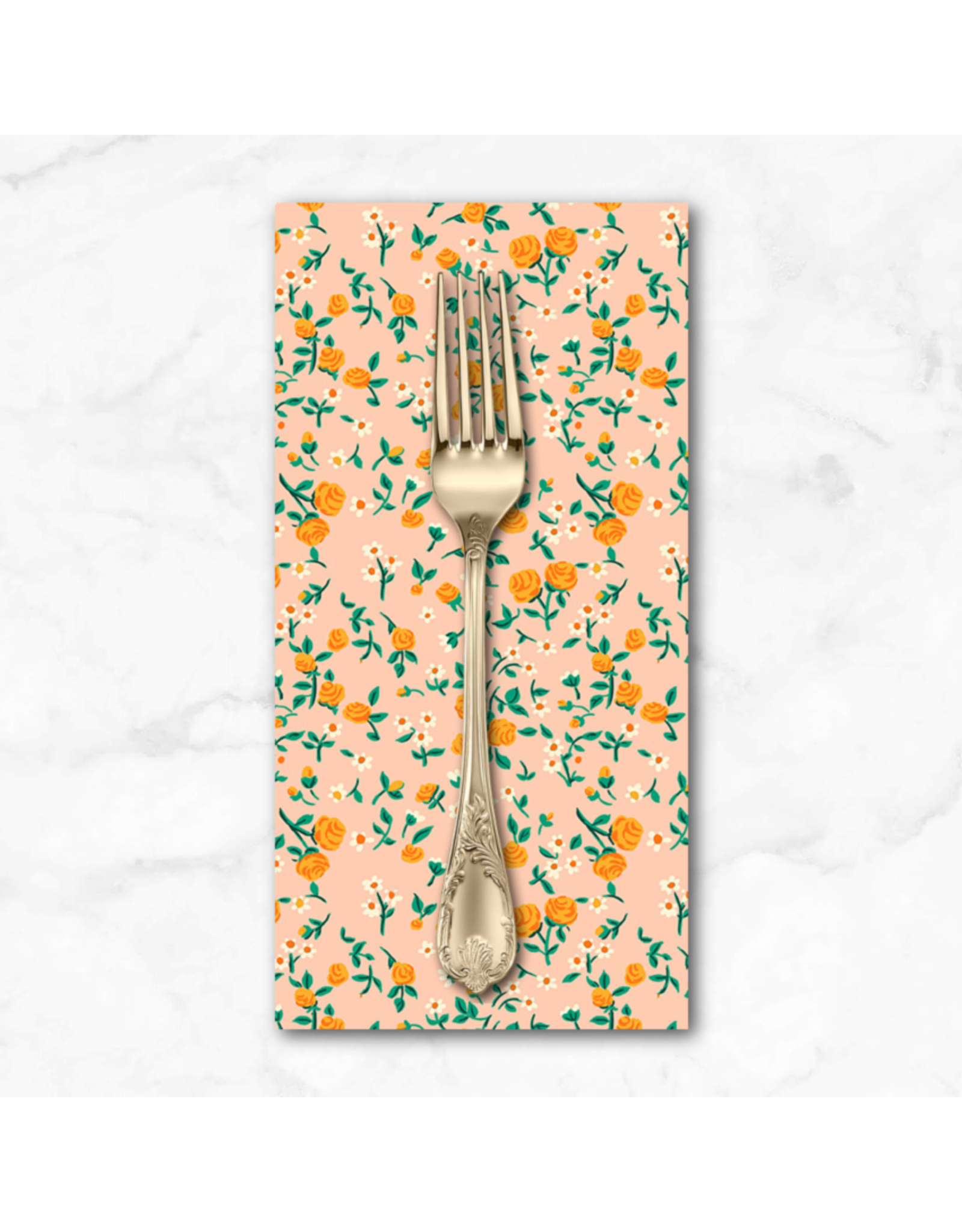 PD's Heather Ross Collection Heather Ross By Hand, Mousy Floral in Blush, Dinner Napkin