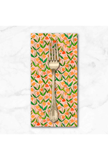 PD's Heather Ross Collection Heather Ross By Hand, Flowerbed in Salmon, Dinner Napkin