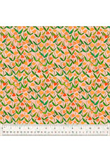 PD's Heather Ross Collection Heather Ross By Hand, Flowerbed in Salmon, Dinner Napkin