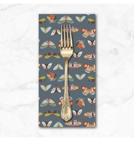 PD's Monaluna Collection Under the Canopy, Moonlit Moths in Slate, Dinner Napkin