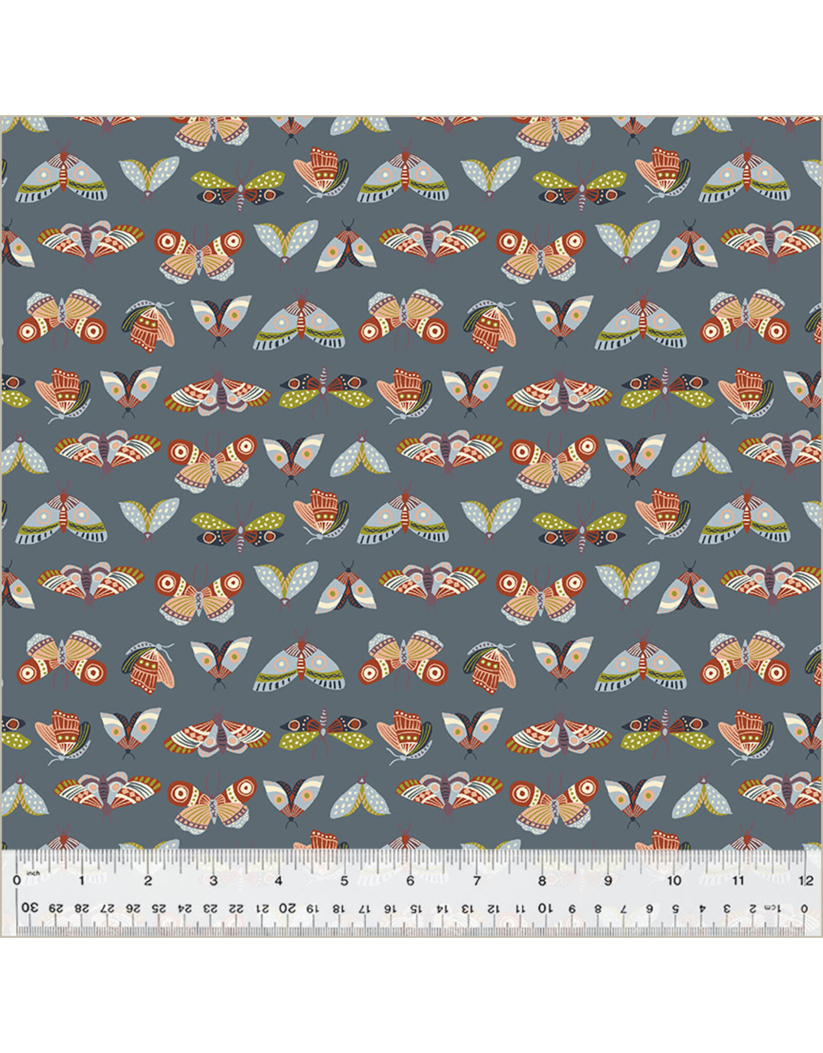 PD's Monaluna Collection Under the Canopy, Moonlit Moths in Slate, Dinner Napkin