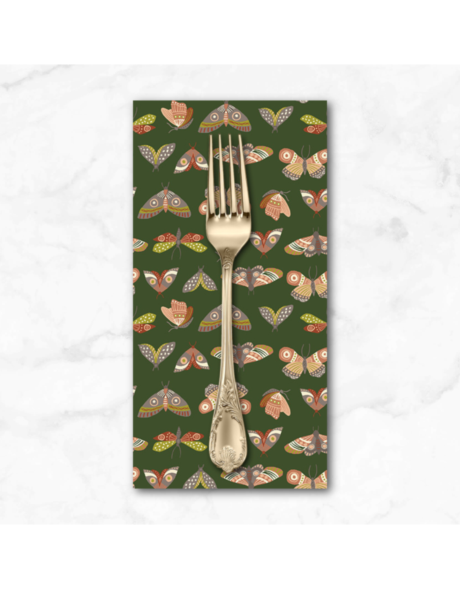 PD's Monaluna Collection Under the Canopy, Moonlit Moths in Forest, Dinner Napkin