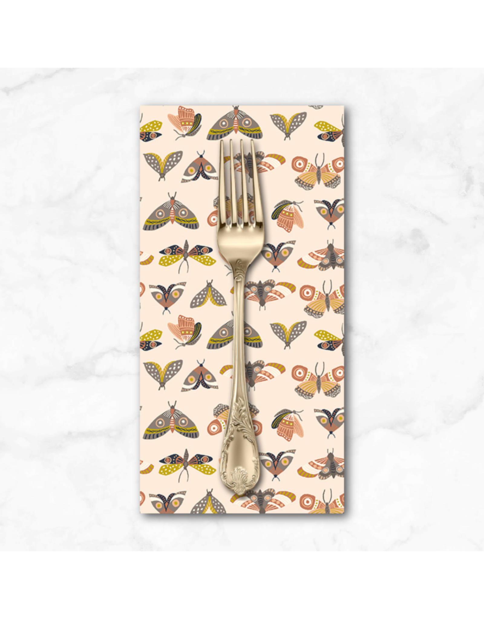 PD's Monaluna Collection Under the Canopy, Moonlit Moths in Blush, Dinner Napkin