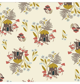 Monaluna Under the Canopy, Under the Ferns in Ivory, Fabric Half-Yards