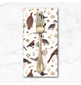 PD's Boccaccini Meadows Collection Nature Trail, Birds in Cream, Dinner Napkin