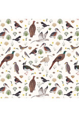 Boccaccini Meadows Nature Trail, Birds in Cream, Fabric Half-Yards